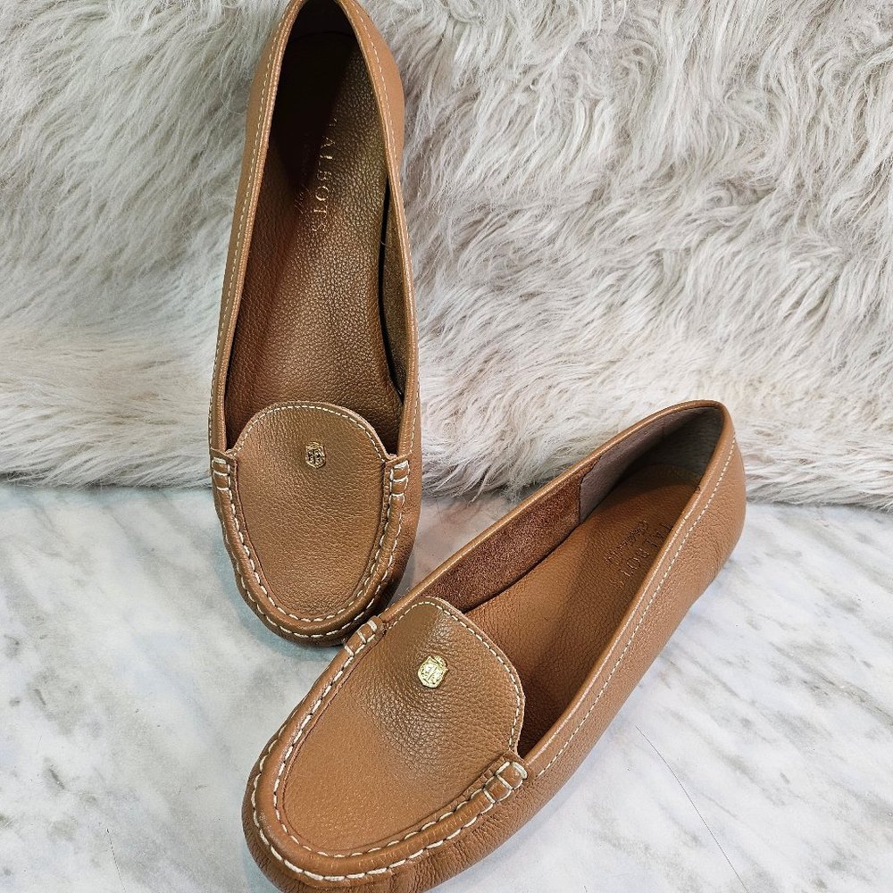 Talbots Tan Leather Driving Loafers